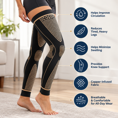 Copper Compression Leg Sleeves